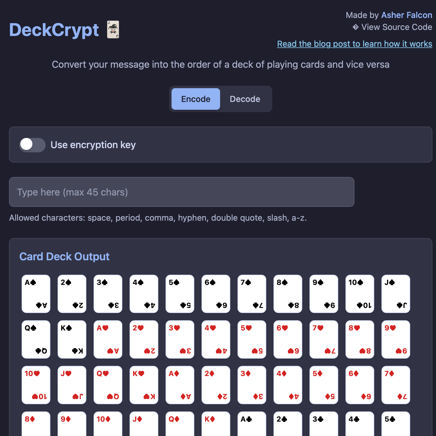 DeckCrypt 🃏 screenshot 1