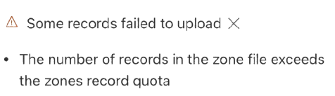Size limit error